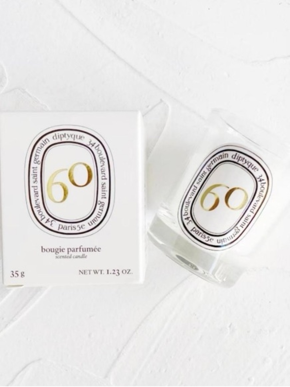Diptyque Baies Candle Empty Jar Vessel 60th Anniversary Limited Edition Gold